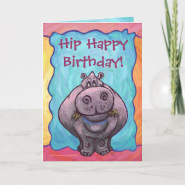Angesagt Happy Hippopotamus Geburtstag Karte