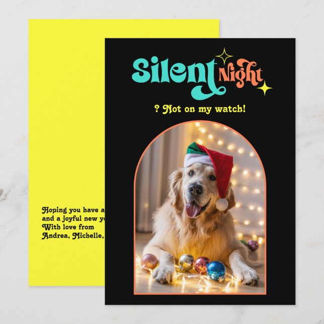 Angesagt Holiday Funny Retro Pet Hund Weihnachten  (Vorne/Hinten)