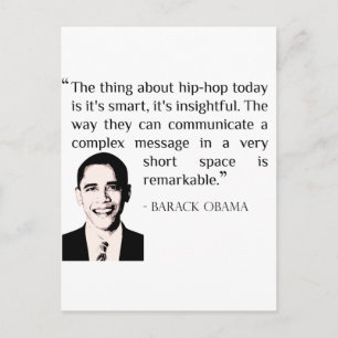 angesagt-hop Barack Obama zitieren Postkarte