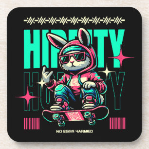 Angesagt-Hop-Hoppity - Skater Bunny Oster Getränkeuntersetzer