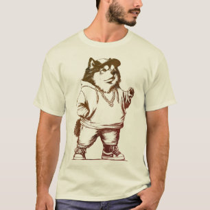 Angesagt-Hop Malamute Dog Streetwear Design T-Shirt