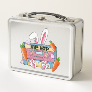 Angesagt-Hop Ostergeblasenes Mixtape - Retro Casse Metall Brotdose