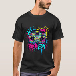 Angesagt-Hop, Rock und EDM , lebendige Graffiti Ar T-Shirt