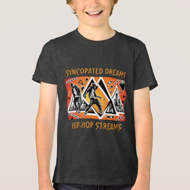 ANGESAGT-HOP-STREAMS Tri-Blend SHIRT (Vorderseite)