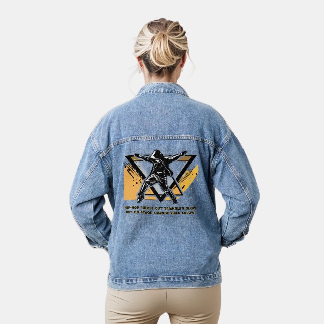 Angesagt Orange Vibes Denim Jacket Jeansjacke (Modell)