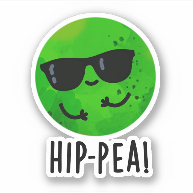 Angesagt-Pea Funny Angesagt Pea Pun Aufkleber (Vorderseite)