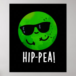 Angesagt-Pea Funny Angesagt Pea Pun Dark BG Poster