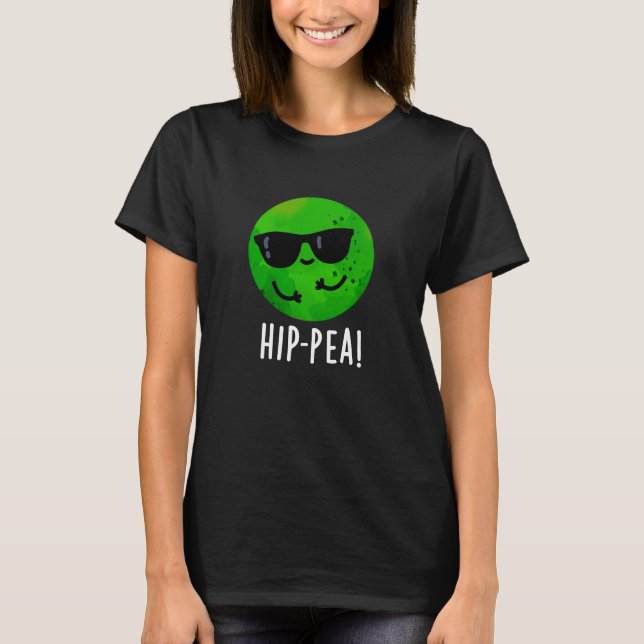 Angesagt-Pea Funny Angesagt Pea Pun Dark BG T-Shirt (Vorderseite)