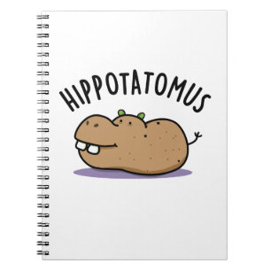 Angesagt-Potato-mus Funny Hippo Pun Notizblock