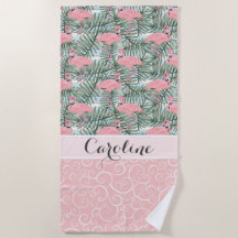 Angesagt rosa Flamingoes Palm Leafs Muster Custom