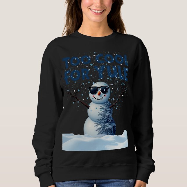 Angesagt Snowman Holiday Design - Sweatshirt (Vorderseite)
