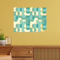 Angesagte Abstrakte Circles Wavy Gold Mosaik Art M