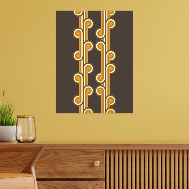 Angesagte Abstrakte Wellenformen Industrielle Fusi Foliendrucke (In Situ (Wohnzimmer))
