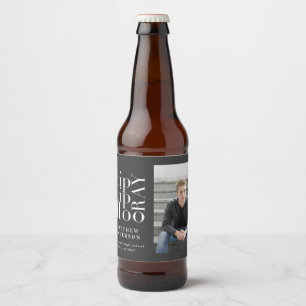 Angesagte angesagte Foto-Abschlussfeier Bierflaschenetikett