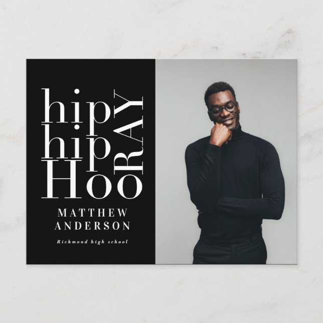 Angesagte angesagte Foto-Abschlussfeier Feiertagspostkarte (Vorderseite)