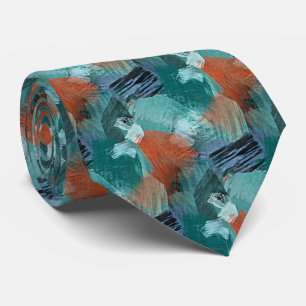 Angesagte Aquamarine Blaue Minze Grüne Orange Pins Krawatte