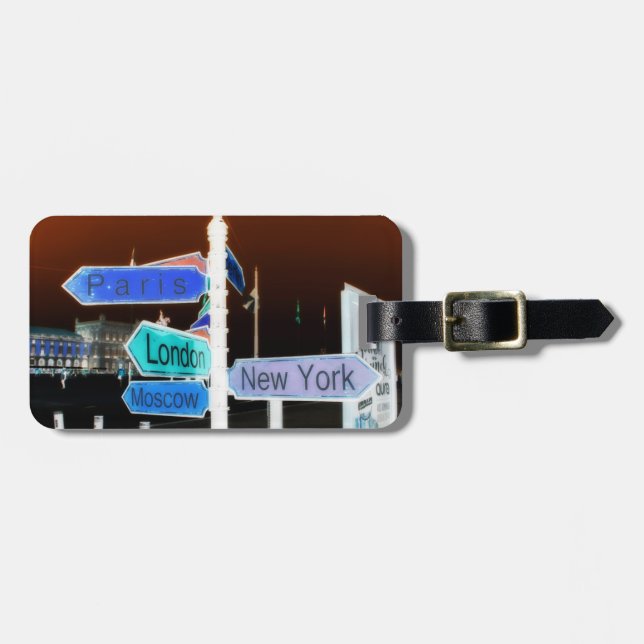 Angesagte Bestimmungszeichen Gepäckanhänger (Vorderseite horizontal)