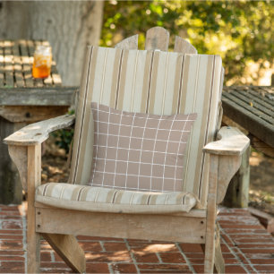 Angesagte Dunkle Taupe Taupe Retro Mod Squares Art Kissen