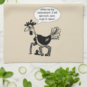 Angesagte Ersatz-Operation - Spaß-Zitat Geschirrtuch