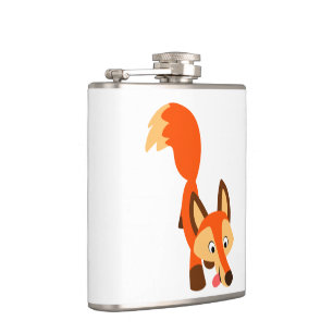 Angesagte Flasche niedlicher neugieriger Flachmann