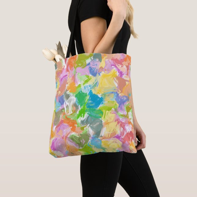 Angesagte, lebendige Sommerpaint Spritzer Muster Tasche (Von Nahem)