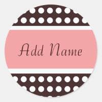 Angesagte Pink- und Braun-Babyaufkleber
