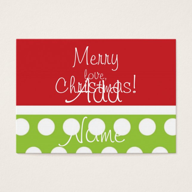 Angesagte Weihnachtsgeschenke Tags (Vorderseite)