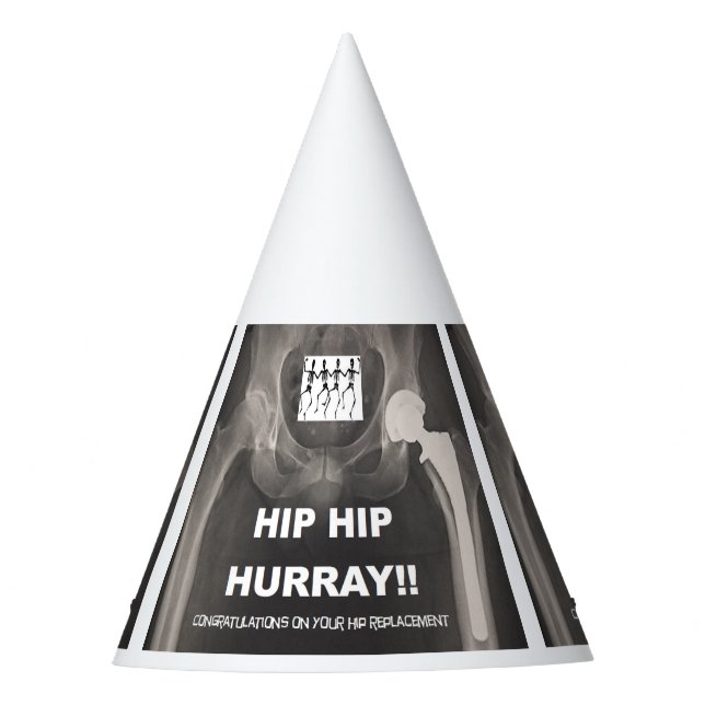 Angesagter angesagter Hurray- Glückwunsch auf Partyhütchen (Vorderseite)