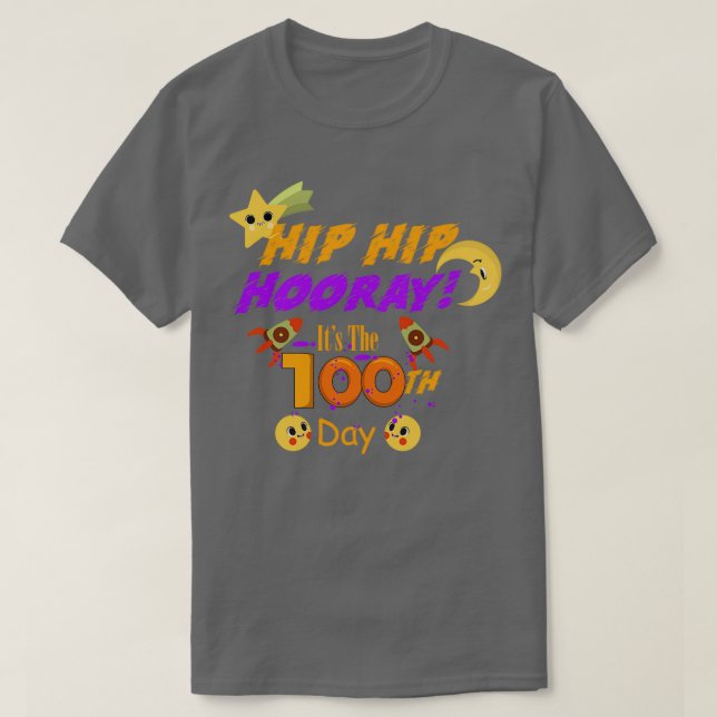 Angesagter Angesagter Urlaub Der 100. Schultag T-Shirt (Design vorne)