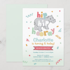 Angesagter Angesagter Urlaub! Hippo Birthday Einla Einladung