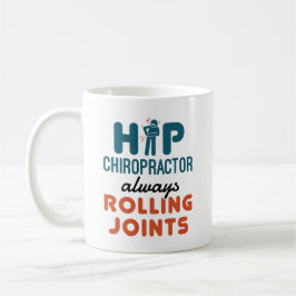 Angesagter Chiropraktor, der immer die Gelenke rol Kaffeetasse