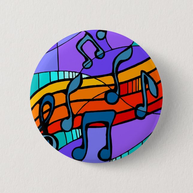 Angesagter Hopfenmusik-Knopf Button (Vorderseite)