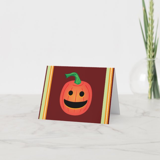 Angesagter Jack O' Lantern Happy Halloween Cards Karte (Vorderseite)