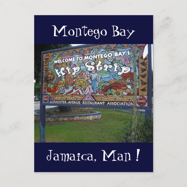 angesagter Stripjamaica Postkarte (Vorderseite)