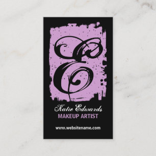 Angesagter und mutiger Monogramm-Lavendel Visitenkarte