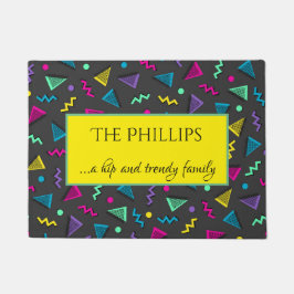 Angesagter und trendiger 80er Style Retro Empfang Fußmatte