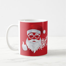 Angesagter Weihnachtsmann Papercut am Roten Weihna Kaffeetasse