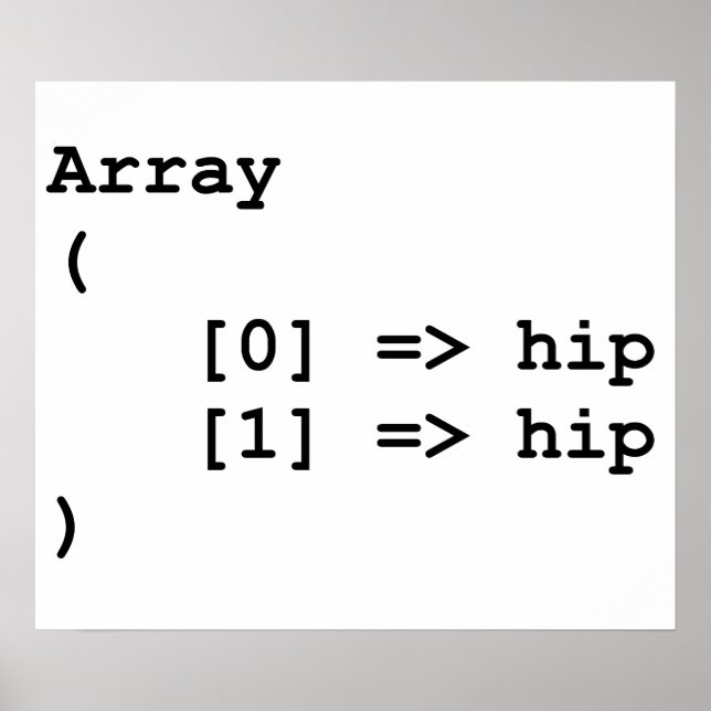 Angesagtes Angesagt-Hooray-Programmierarray Poster (Vorne)