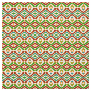 Angesagtes Aquamarines blaues Orangengrün-Tribal A Stoff