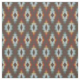 Angesagtes blaues Orange Red Brown Tribal Art Must Stoff