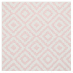 Angesagtes, hellrosa Ikat Diamond Squares Mosaikmu Stoff
