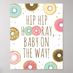 Angesagtes Hooray Baby unterwegs Babydusche abgebe Poster