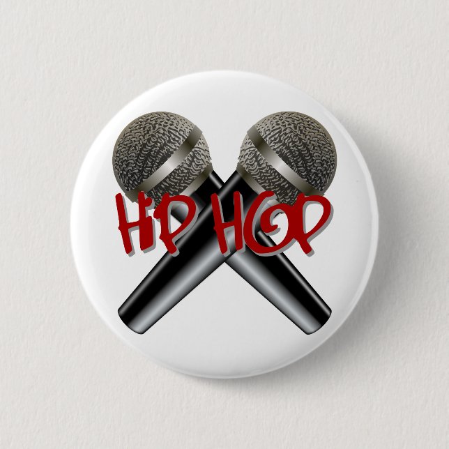 Angesagtes Hopfen - Lux-Rap-DJ-Rap-Turntable Button (Vorderseite)