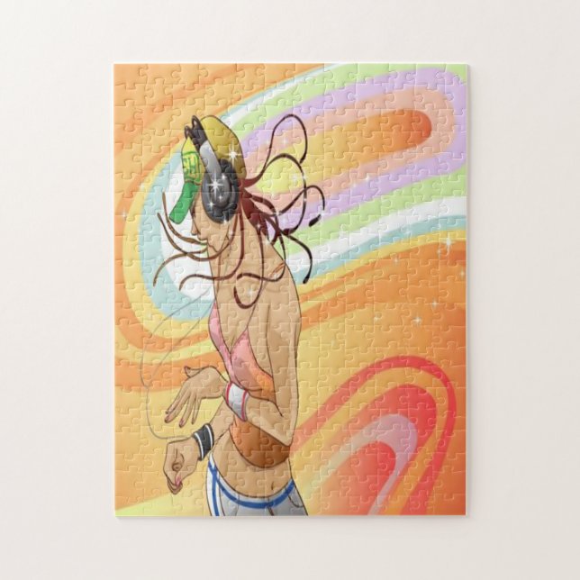 Angesagtes Hopfenmädchen-Puzzlespiel (Vertikal)