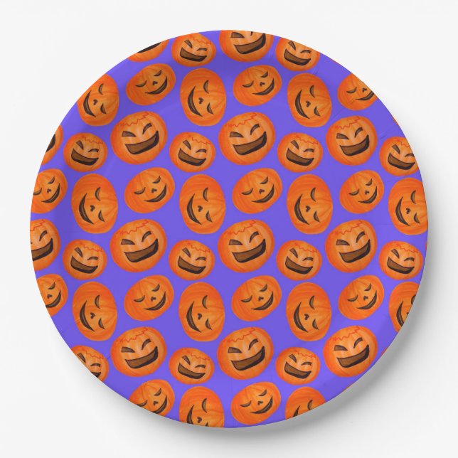 Angesagtes Kürbiskuppel-Halloween-Party liefert bl Pappteller (Vorderseite)