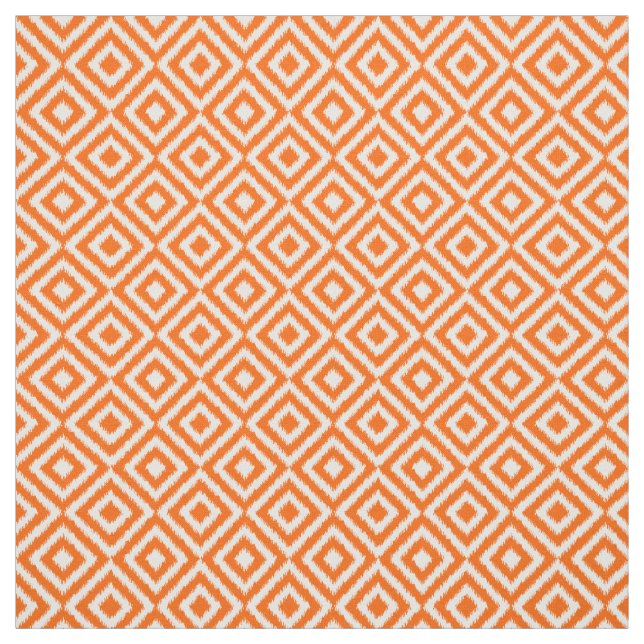 Angesagtes Orange-Diamant-Quadrate Mosaikmuster Stoff (Muster)