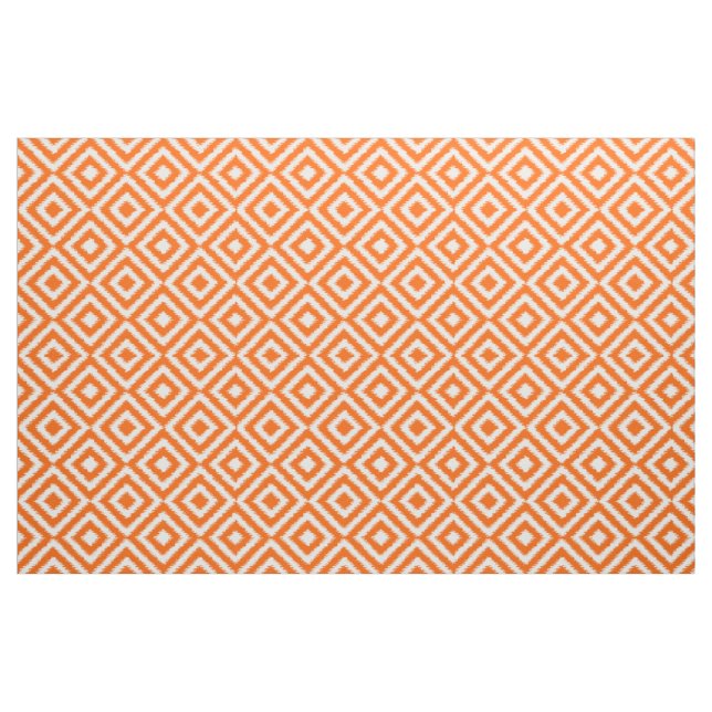 Angesagtes Orange Ikat Diamond Squares Mosaikmuste Stoff (Fat Quarter (45,7 x 55,9 cm))