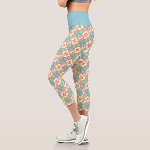 Angesagtes Orange Yellow Turquoise Capri Leggings