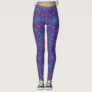 Angesagtes Retro-Yoga in lebendiger Farbe Mandala  Leggings