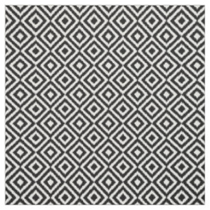 Angesagtes Schwarz-weißes Ikat Diamond Square Mos Stoff